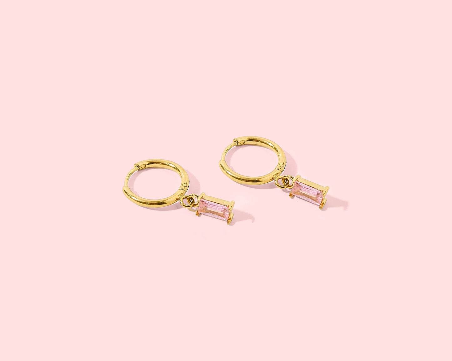 Maxie Pink Huggie Earrings