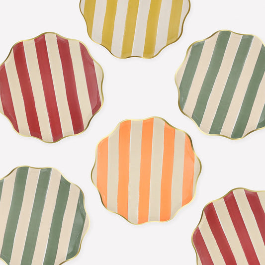 Fall Stripes Side Plates