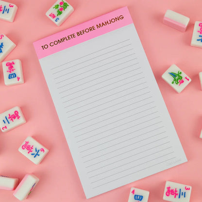 To Complete Before Mahjong Notepad