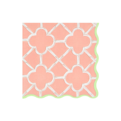 Bamboo Pattern Cocktail Napkins