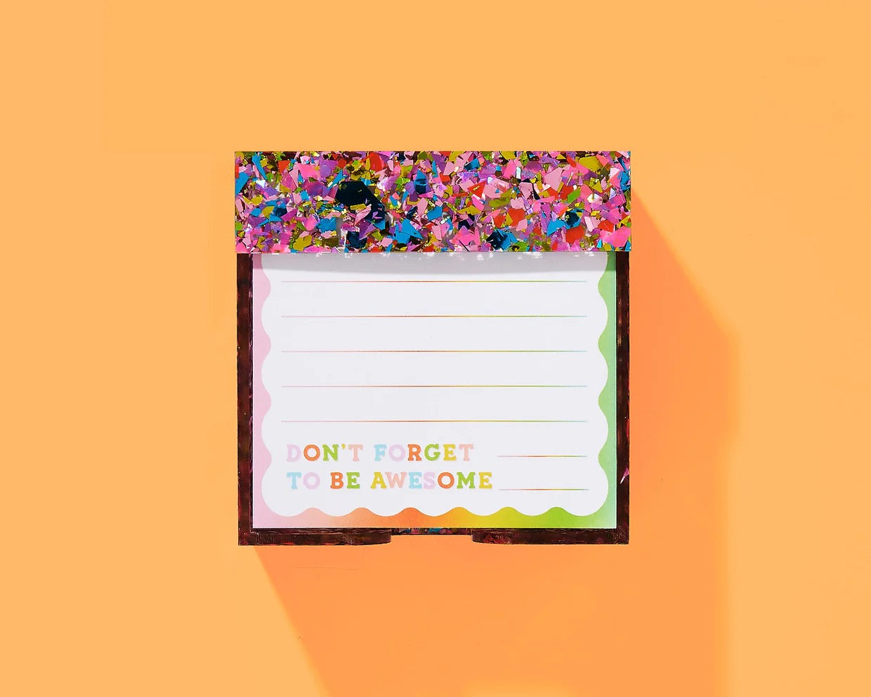 Happy Confetti Stickies + Holder