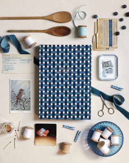 Heirloom Recipe Book | Navy Gingham