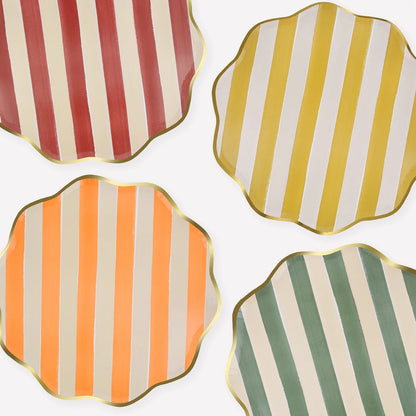 Fall Stripes Dinner Plates