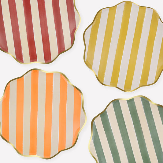 Fall Stripes Dinner Plates