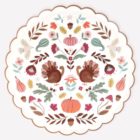 Thanksgiving Icons Dinner Plates
