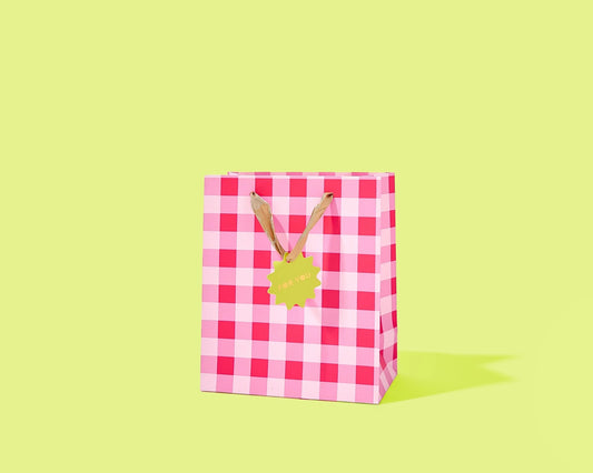 Red & Pink Gingham Bag | Medium