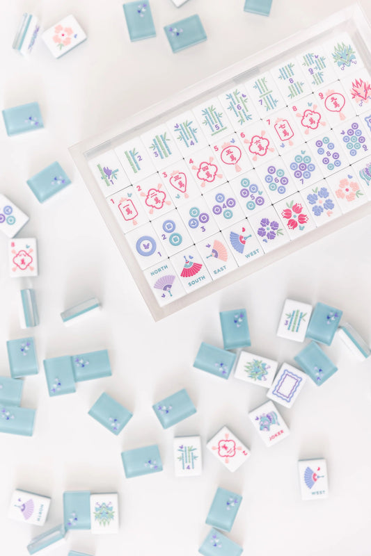 Classic Mahjong Tile Set | Teal