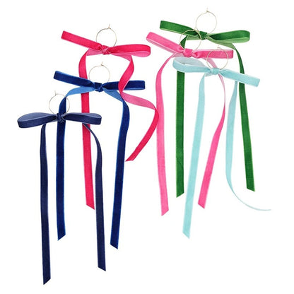 Velvet Bow Wine Charms