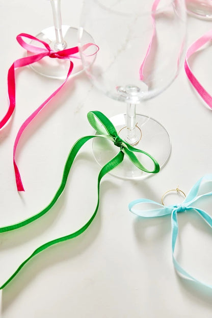 Velvet Bow Wine Charms
