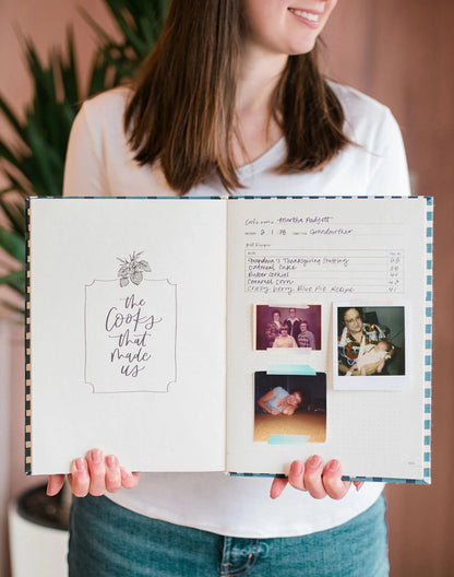 Heirloom Recipe Book | Navy Gingham