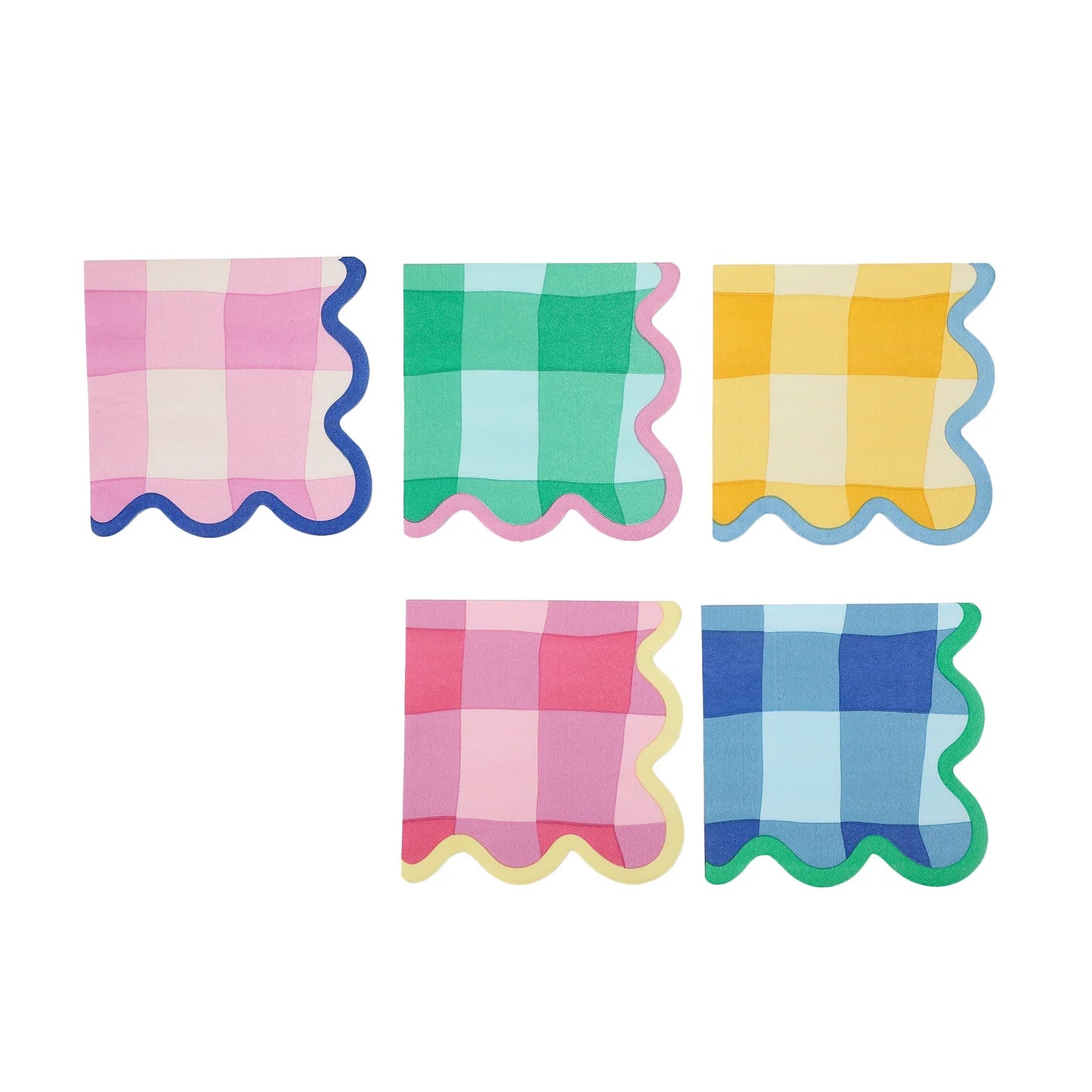 Colorwave Gingham Cocktail Napkins