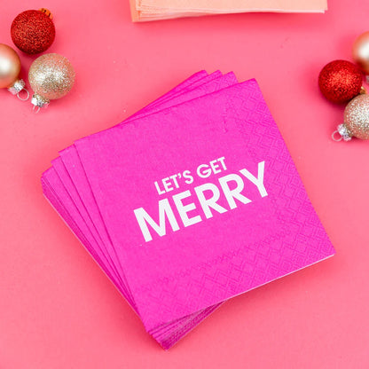 Let's Get Merry Cocktail Napkins