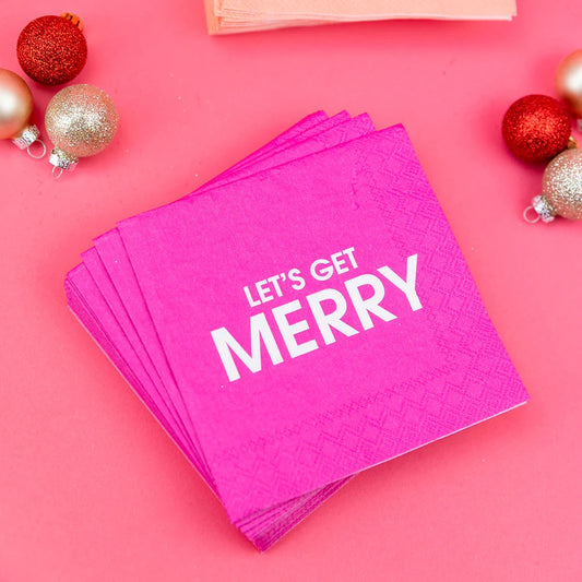 Let's Get Merry Cocktail Napkins