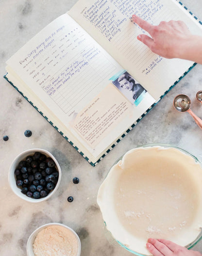 Heirloom Recipe Book | Navy Gingham