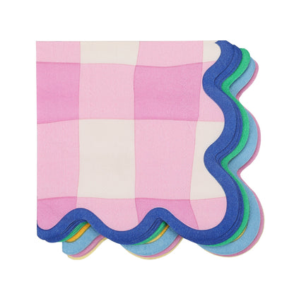 Colorwave Gingham Cocktail Napkins