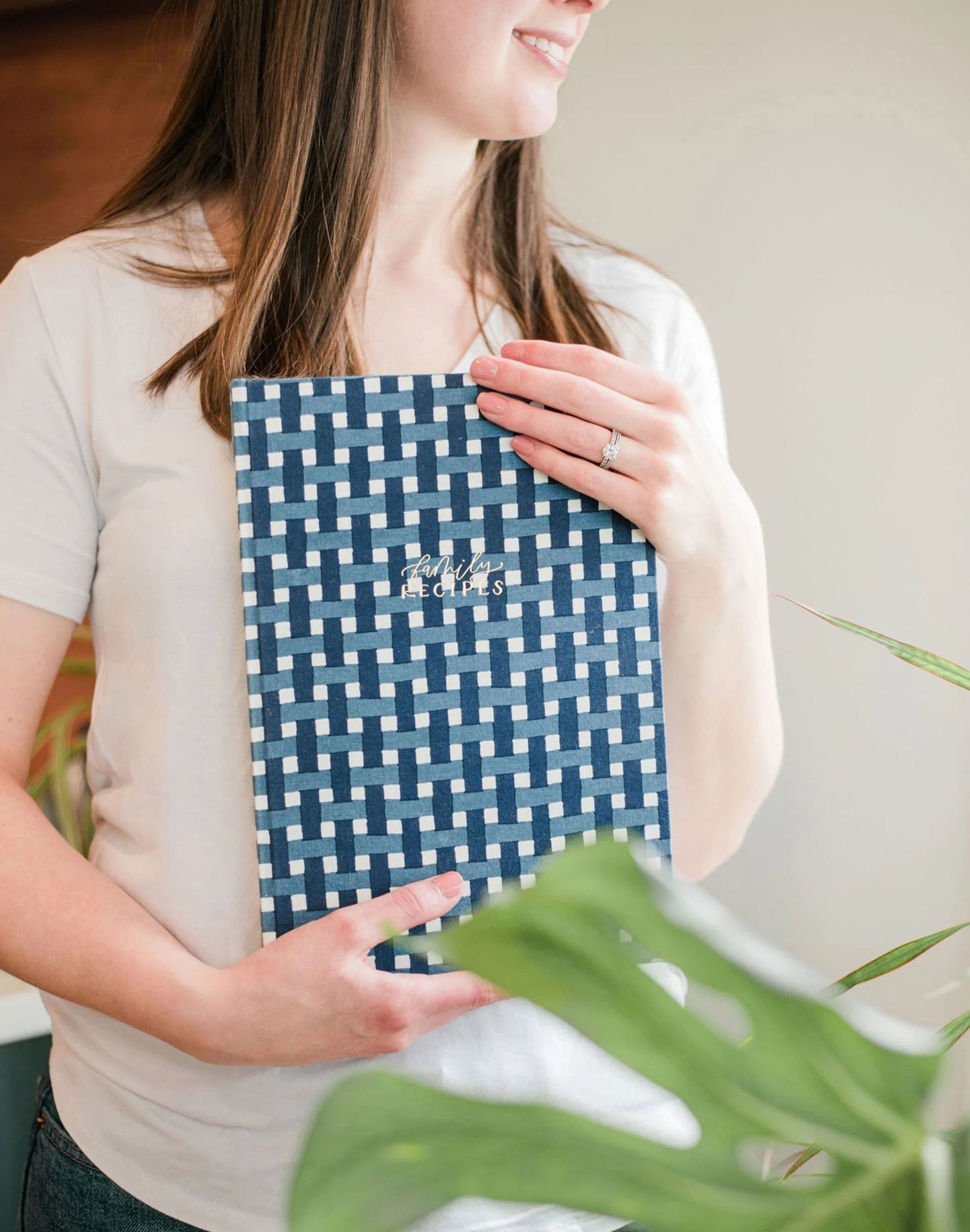 Heirloom Recipe Book | Navy Gingham