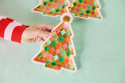 Holiday Cheer Tree Dessert Plate