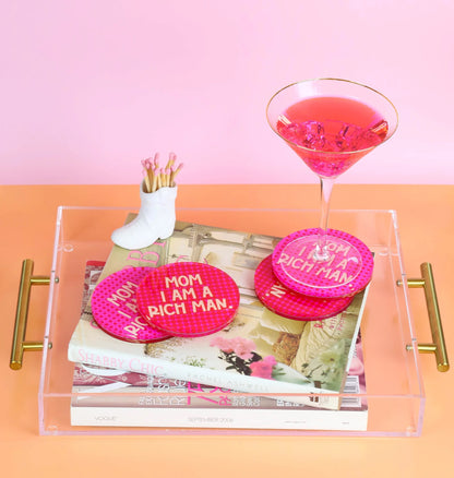 Mom I Am A Rich Man Coasters