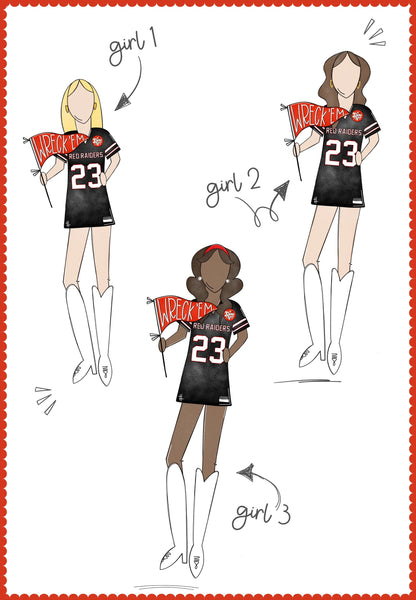 Texas Tech Girls Acrylic Shelfie