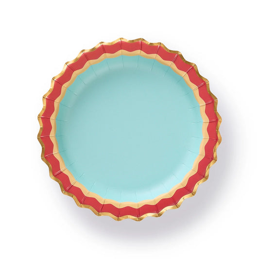 Rainbow Ric Rac Dessert Plates