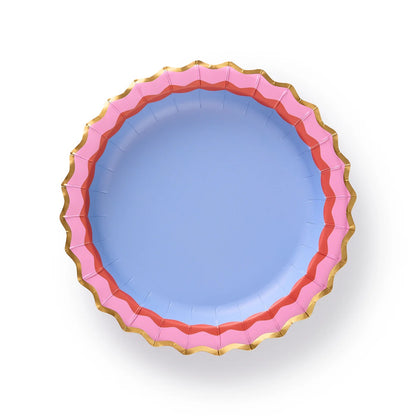 Rainbow Ric Rac Dessert Plates