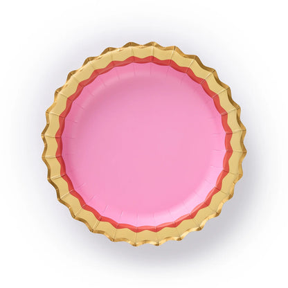 Rainbow Ric Rac Dessert Plates