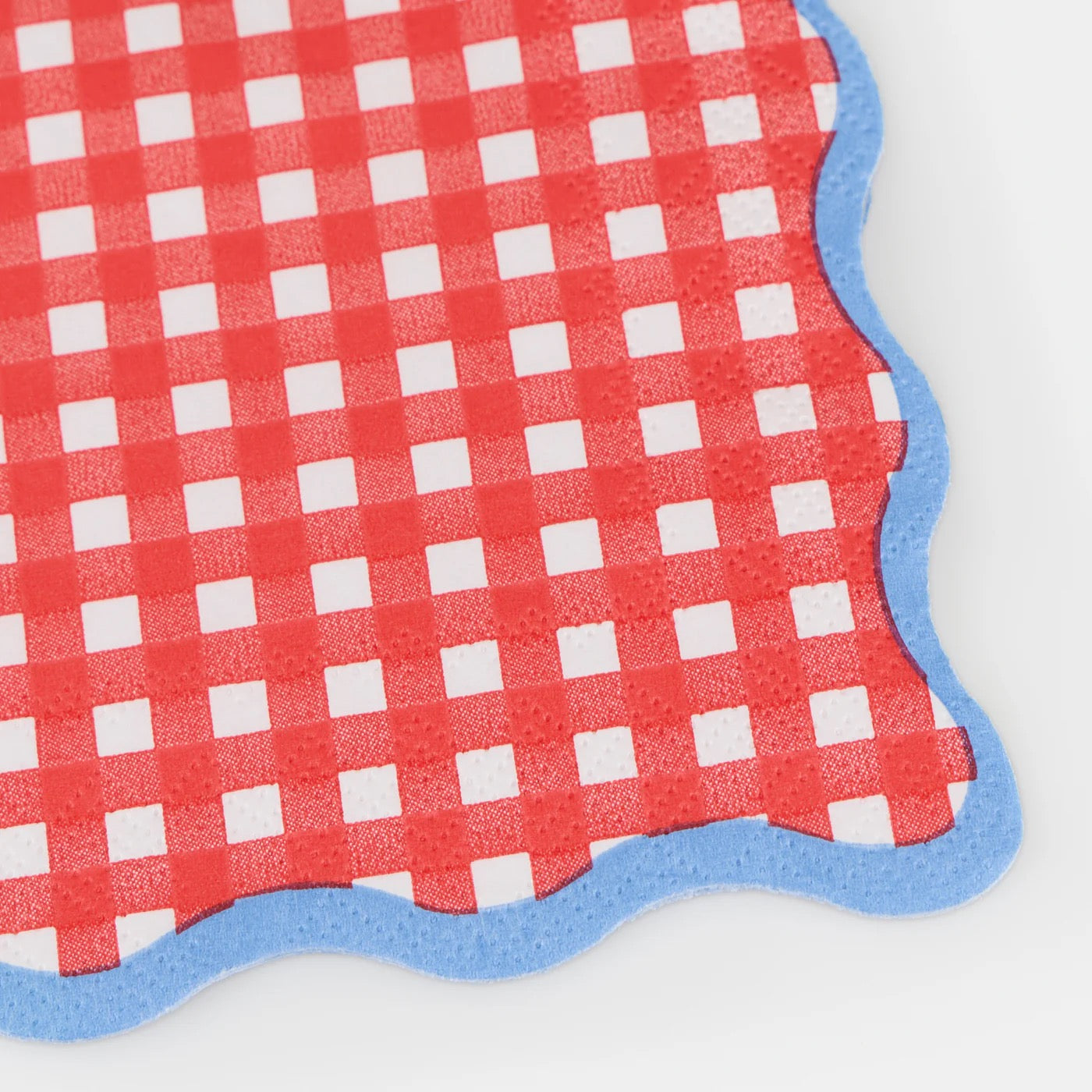 Red Gingham Cocktail Napkins