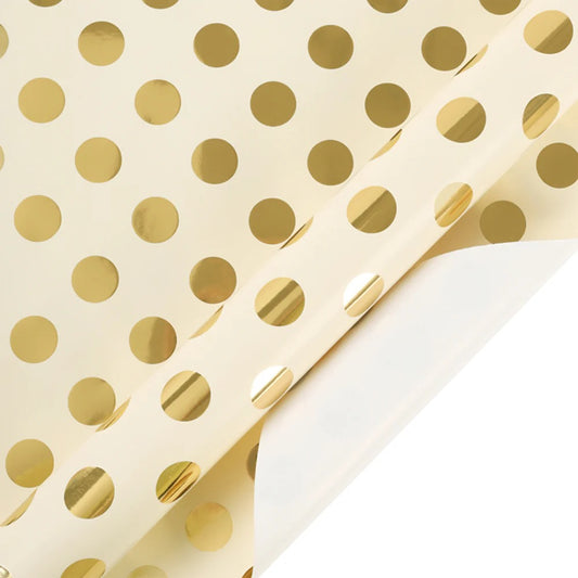 Metallic Gold Dots Wrapping Paper