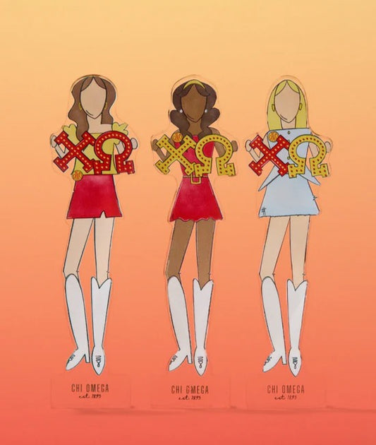 Chi Omega Acrylic Shelfie