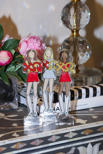 Chi Omega Acrylic Shelfie