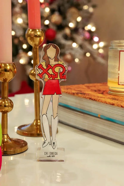 Chi Omega Acrylic Shelfie