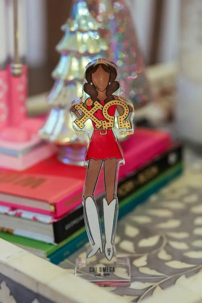 Chi Omega Acrylic Shelfie