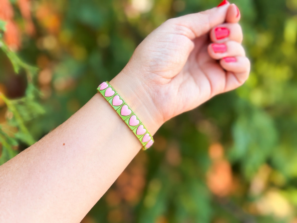 Hartley Green & Pink Bracelet