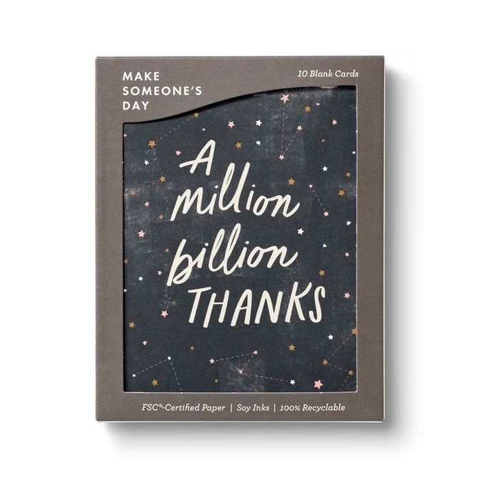 A Million Billion Thank You Card Set