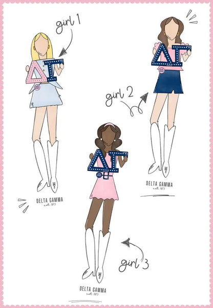 Delta Gamma Acrylic Shelfie