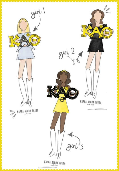 Kappa Alpha Theta Acrylic Shelfie