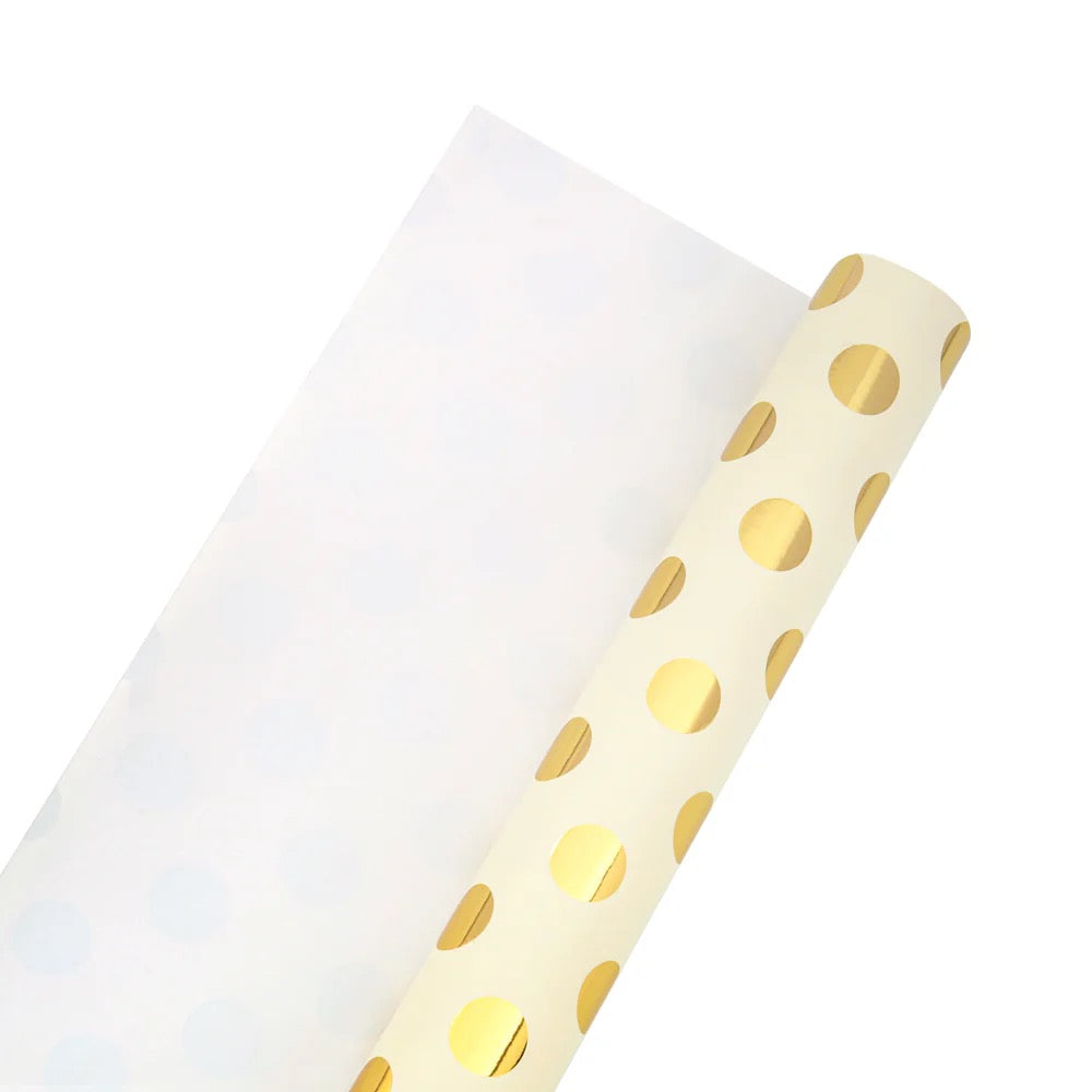 Metallic Gold Dots Wrapping Paper