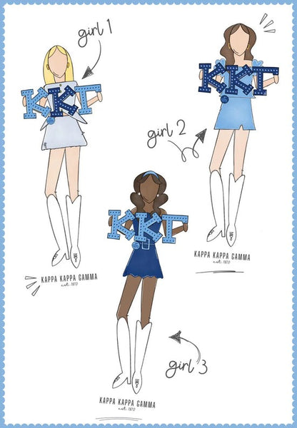 Kappa Kappa Gamma Acrylic Shelfie