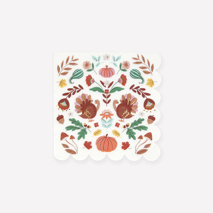 Thanksgiving Icons Small Napkins