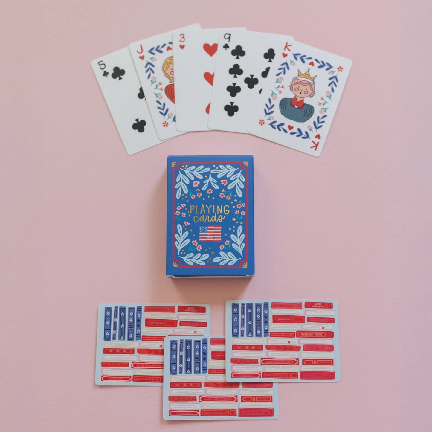 American Flag Books Playing Cards