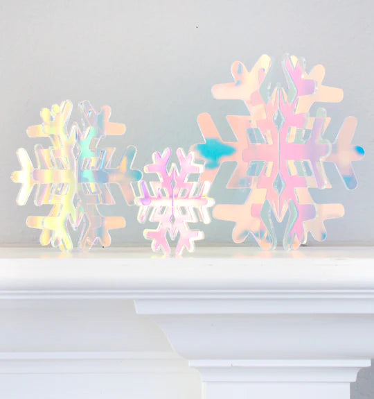 Iridescent Acrylic Snowflakes