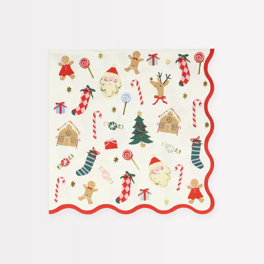 Jolly Christmas Large Napkin