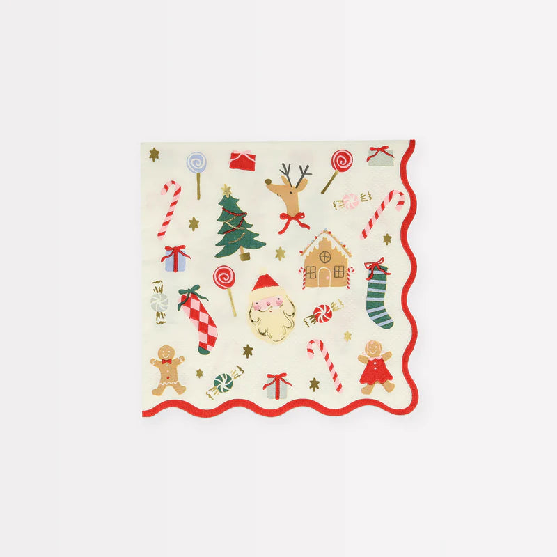 Jolly Christmas Small Napkin