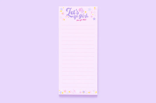 Let's Go Girls List Pad