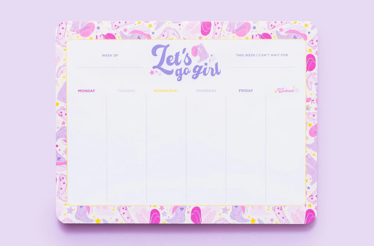 Let's Go Girls Weekly Pad