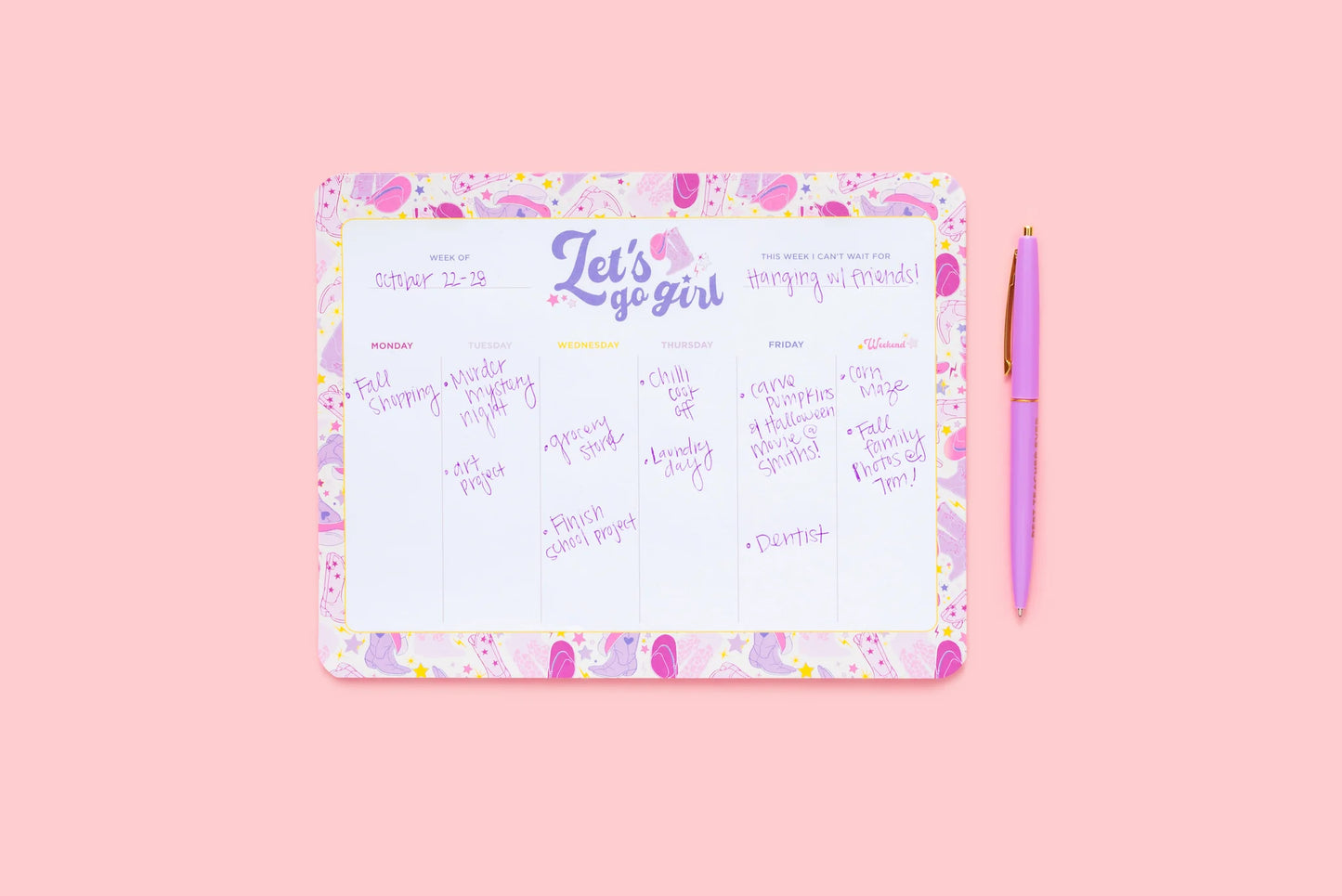 Let's Go Girls Weekly Pad