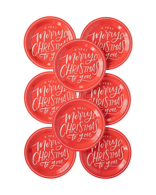 Merry Christmas Script Plates