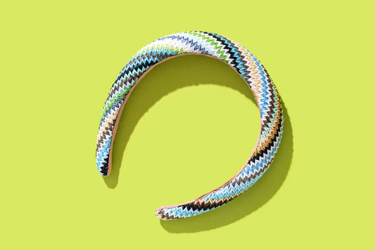Mia Blue + Green Rattan Headband