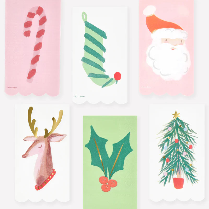Mixed Christmas Icons Guest Towels