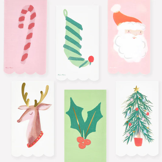 Mixed Christmas Icons Guest Towels